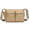 Bolso bandolera de gran capacidad para otoño e invierno para mujer, nuevo modelo 2026, mochila de viaje unisex, bolso de tela de color liso ligero casual