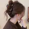 Exquisito pasador de garra floral estilo coreano para mujer, pinza para la mitad del cabello para la parte posterior de la cabeza, pinza de tiburón delicada de alta gama, pasador de tamaño mediano