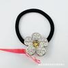 Con banda de goma de hoja de diamante Corea del Sur importado súper hada diamante perla cuerda para la cabeza de niña variedad de cuerda de pelo de metal fresco pequeño