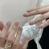 Armadura de mano sentido avanzado hecho a mano ins explosiones diamante roto mariposa uña piezas de uña al por mayor uñas portátiles
