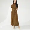 Vestido Plissado Irregular Miyake para Mulheres, Vestido Longo de Verão com um Toque de Luxo Leve e Sofisticado, Roupas Femininas para Comércio Exterior Transfronteiriço Nanyou, Shenzhen