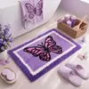 Alfombra de Felpa Absorbente para Baño Dopamina Alfombra Tufted Antideslizante Personalizada Puerta de Inodoro Tulipán