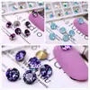 K9 Nuevos Pedrería de Uñas Redondas de 6 mm con Base Puntiaguda de Gama Alta, Pedrería Tridimensional Super Brillante para Decoración de Uñas de Vidrio DIY