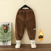 9815 Pantalones para Niños Estilo Otoño e Invierno Pantalones Casuales Terciopelo de Pana para Niños Pantalones Cálidos Ropa para Niños Pana Bebé
