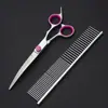 Tesouras para Pet Grooming, Tesouras de Desbaste, Conjunto de Tesouras para Aparar Poodle, Tesouras Curvas, Ferramentas para Pelos de Cachorro, Suprimentos para Pets