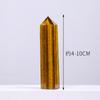 Cristal natural Piedra Ojo de Tigre prisma hexagonal columna de cristal de punta única piedra de tigre piedra original columna hexagonal pulida decoración para el hogar