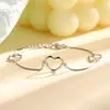 Pulsera Corazón Hueco para la Buena Suerte, Pulsera Corazón a Corazón con Corazón de Flor de Durazno, Pulsera con Forma de Corazón Suministro de Fabricante Ins Fresco