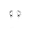 Pendientes de botón de plata de ley 999 Ruye para mujer, mini pendientes ins que levantan las orejas, elegantes, sin dormir, estilo frío, pequeños