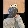Pijama de Terciopelo con Estampado de Cachorros y Niña Linda para Mujer, Estilo Otoño e Invierno, Moño de Encaje, Manga Larga, Pantalón Largo, Conjunto de Ropa de Casa