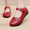Zapatos de Velcro de Una Pieza para Mujer, Tacón de Cuña, Zapatos para Madre de Mediana Edad y Anciana, Boca Baja, Tacón Bajo, Casual, Color Puro, Zapatos de Goma