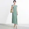 Vestido Miyake feminino sensação de alta qualidade pregas irregulares Shenzhen Nanyou saia-vestido de luxo leve alta qualidade