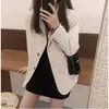 Novo blazer de outono com corte solto para mulheres plus size, jaqueta curta casual de design de alta qualidade