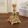 Suporte de Vela de Cabeça Única para Casamento Nórdico Suporte de Vela de Liga de Zinco Decorações de Aniversário Ornamentos Decorações de Luxo Leve para Sala de Estar Atacado