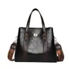 Bolsa de Mão Feminina Couro Macio Retrô Transfronteiriça, Bolsa para Mãe de Meia-Idade, Nova Bolsa Transversal Casual de Grande Capacidade para o Dia a Dia