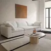 Mesa de centro estilo wabi-sabi patrón de mármol redonda diseñador imitación piedra francesa losa mesa de café y té base hexagonal mesa de té
