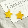 Acessórios para Joias DIY Liga Esmalte Rosto Sorridente Estrela de Cinco Pontas Pingente Pulseira Chaveiro Estrela Charme Materiais Atacado