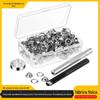 Transfronteiriço 100 conjuntos de 6mm de diâmetro interno oco de metal de cobre caixa de ilhós + ferramentas de instalação vestuário bagagem caixa de presente