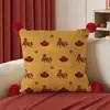 Cojín Decorativo Rojo de Año Nuevo para Sofá, Sala de Estar, Atmósfera de Lujo, Funda de Cojín para Cabecera con Relleno, Extraíble y Lavable