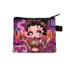 Bolsa de monedas de dibujos animados Miss Betty Estampado LOVE Cierre de cremallera Almacenamiento Bolsa pequeña Portátil para niñas Llavero para monedas Venta al por mayor