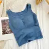 Colete Longo Quente de Lã de Cordeiro para Mulheres, com Veludo Plus, Espessado, Emagrecedor, Colete Lingerie com Bojo Integrado para Mulheres