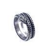 Anillo retro de acero de titanio europeo y americano para hombre, anillo dominante de personalidad, joyería al por mayor de comercio exterior