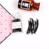 Set de Pinzas para el Cabello de Dibujos Animados Pintura Negra Mate Pinza para Flequillo Cabello 20 Pinzas de Una Palabra En Cajas Pinza Lateral Simple A33