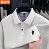 Nueva Camiseta de Algodón Puro de Manga Larga para Hombre de Paul con Cuello Polo y Logo de Caballo Bordado Ropa para Hombre de Primavera y Otoño