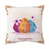 Funda de almohada de Pascua Amazon Cubierta para sofá de sala de estar Funda para almohada de coche Cojín para ventana de mirador Cintura de oficina