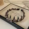 Diadema de Punto con Dientes Antideslizante para Otoño e Invierno para Mujer, Diadema de Moda con Corona Alta, Accesorio para el Cabello a la Moda