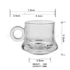 Xícara de café simples e rasa de 80ML, xícara de vidro para chá preto, xícara de chá do Oriente Médio, xícara pequena para café com gelo (iced latte)