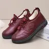 Zapatos de Algodón para Mujer Invierno 2024 Suela Suave Cómodos Zapatos para Madre de Mediana Edad y Anciana Forrados de Felpa Engrosados Cálidos Botas de Algodón Planas para Mujer