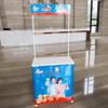 2024 Novo estilo puxar rede dobrável mesa promocional mesa de exposição de plástico mesa de exibição mesa de teste de supermercado mesa de publicidade de estande