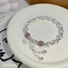 Pulseira de Prata Pura 9999 para Mulheres com Tassel de Borboleta, Sino, Contas Olho de Gato, Fashion e Versátil, Joia Elegante e de Alto Padrão