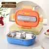 Lonchera Compartimentada Aislada de Acero Inoxidable 304 para Adultos y Niños, Lonchera Bento Calentable, Lonchera Dividida para Estudiantes Apta para Microondas