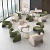 Juego de Mesa y Sillas para Negociación en Oficina de Ventas para Reuniones de Negocios, Estilo Minimalista de Lujo Ligero Nórdico, Una Mesa y Cuatro Sillas, Popular en Salones de Belleza