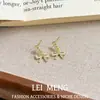 Coleção de Brincos de Cobre Estilo Coreano Moda Brincos de Tarraxa com Zircônia e Pérola para Mulheres Luxo Leve Nicho Exquisitos Ganchos de Orelha Simples Versáteis
