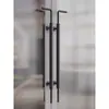 Maçaneta de Porta de Vidro em Aço Inoxidável Luxo Leve Titânio Escovado Caixa de Quarto de Hotel Maçaneta de Porta de Madeira Maciça Preto Personalizável