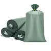 Bolsa de tejido recubierta de película verde grisácea de muestra gratuita, bolsa tipo saco con película impermeable, bolsa de piel de serpiente mediana y grande, disponible en fábrica.