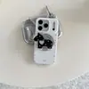Suporte Magnético Vermelho de Ano Novo com Brilho e Coração de Diamante para Capa de Celular Apple 17Promax, Adequado para 16Pro Camada Dupla 15P