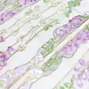 Encaje Glicina Iris Accesorios Bordado Pesado Bordado Manga Cuello Dinastía Han Borde de Cortina de Organza DIY