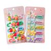 Hairpin das crianças grande quebrado franja de cabelo BB clip bebê testa hairpin candy cor duckbill clip cocar menina