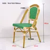 Mesa de Jantar Externa em Mármore Ardósia Estilo Francês Café Restaurante Ocidental Loja de Chá de Leite Pousada Conjunto de Mesa e Cadeiras Rústico em Rattan