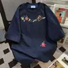 Camisetas de Manga Corta de Estilo Coreano con Estampado de Dibujos Animados, Tendencia, para Hombre y Mujer, Verano 2025, Longitud Media, Holgadas, Tops de Pareja, Ins