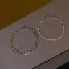 Conjunto de Collar y Pulsera de Cadena Geométrica Nuevo Brillante de Lujo Ligero Transfronterizo Estilo Fresco Apilamiento de Gama Alta Estilo Versátil