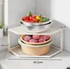 Estante de almacenamiento para encimera de cocina, organizador multifuncional para platos y tazones, bandeja de servir multicapa, un imprescindible para platos de hot pot