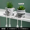 Estilo Ins Escandinavo Boneca Pendurada Planta Verde Falsa Enfeites Decorativos Criativos Mesa de Escritório Suculenta Artificial Pequenas Plantas em Vasos