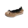 Cabeça de Boneca Estilo Ballet Sapatos Individuais Femininos 2026 Novo Par Deslumbrante com Saias Laço Bico Baixo Salto Baixo Para o Trabalho Mary Janes