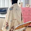 Serie Fresca de Invierno Estilo Ins Manta de Terciopelo de Leche Cachemira Manta con Cremallera Multifuncional Funda de Colcha Ropa de Cama para el Hogar
