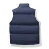 Chaleco de Algodón de Color Liso para Invierno al por Mayor para Hombre Tallas Grandes Chaqueta Gruesa sin Mangas con Cuello Alto Chaleco Chaqueta