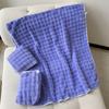 Toalla de playa absorbente para natación, dormitorio, moda, terciopelo de burbujas, toalla de baño para parejas, conjunto de tres piezas, gruesa, cálida, sin pelo